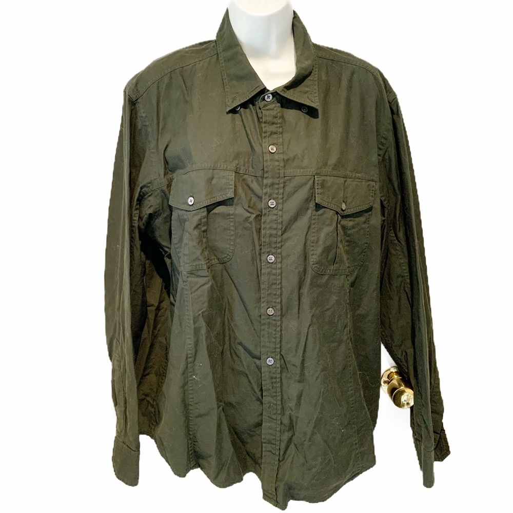 BATCH long sleeve shirt.   BDF, cotton, size XL, olive green.